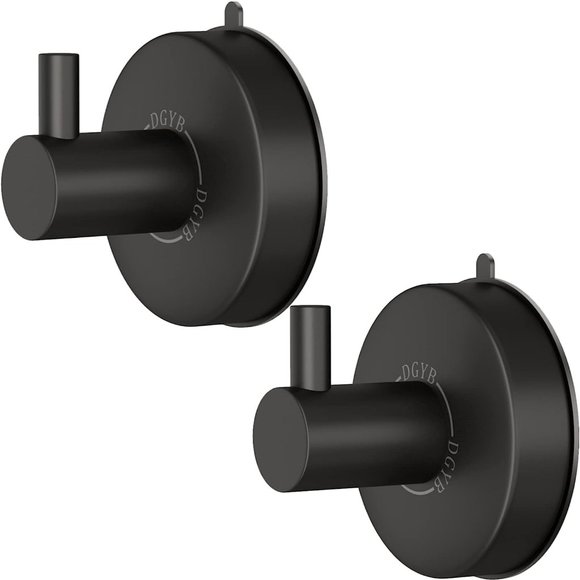 Towel Hooks for Bathrooms,Matte Black Towel Hook for Kitchen  Home Matte Black Set of 2 Towel Hooks for Bathrooms
